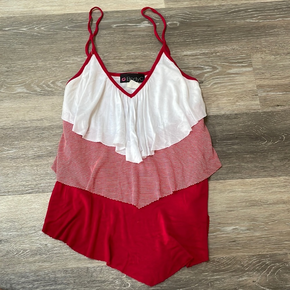 Cute red and white tank top